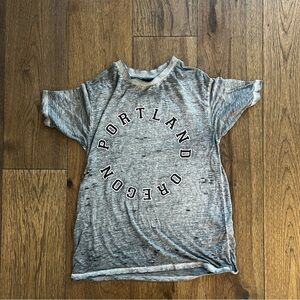 Topshop Distress Grey Portland Oregon Short Sleeves T-Shirt 4